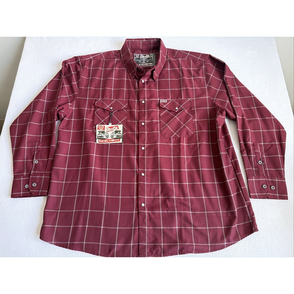 Dixxon Flannel Company Shirt The Underground Men's 4XL Red Plaid Long Sleeve